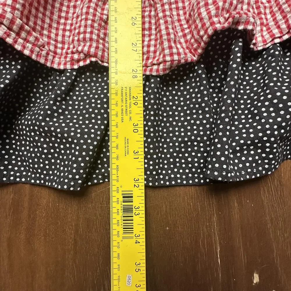 Sur La Table Apron Womens One Size Gingham Ruffle Paris Eiffel Tower Polka Dot